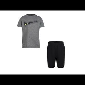 Nike Kids Gray and Black Shorts